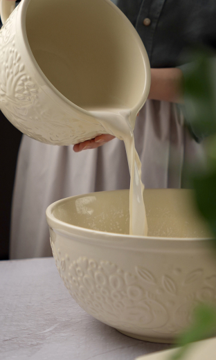 Миска для смешивания Birds of Paradise, 4,2 л, кремовая