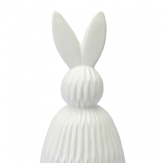 Декор из фарфора белого цвета Trendy Bunny из коллекции Easter Essential, 12,5х12,5x30,5 см