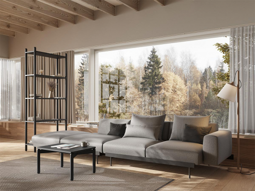 Столик кофейный Saga, 50х70 см, темно-серый