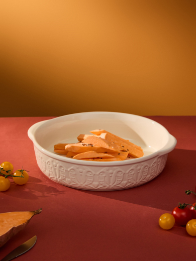 Блюдо для запекания Birds of Paradise, Ø27 см, кремовое