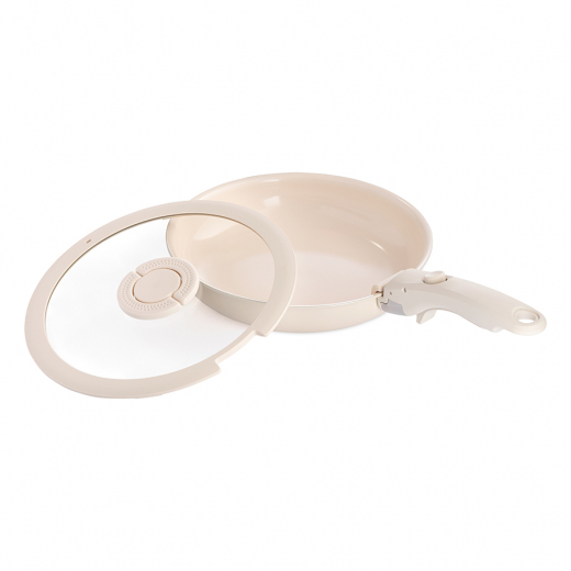 Сковорода с крышкой и съемной ручкой Smart Ceramic, Ø24 см