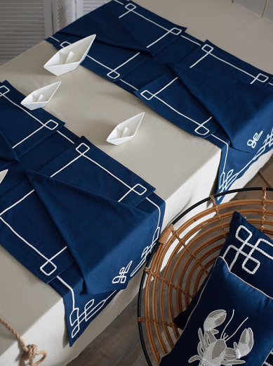 Дорожка на стол Navy story из коллекции Sea treasures, 45х150 см