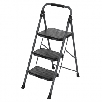 Стремянка Stable, 3 ступени, 1 м, черная
