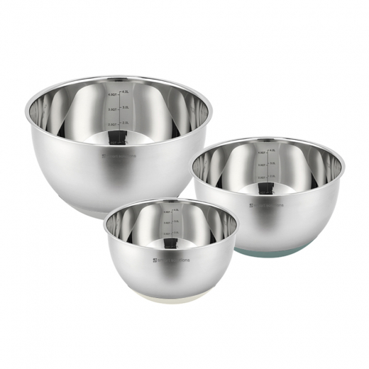 Набор стальных мисок Balance с крышками и терками, 1,5 л/3 л/ 5 л