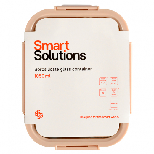 Контейнер для запекания, хранения и переноски продуктов в чехле Smart Solutions, 1050 мл, бежевый