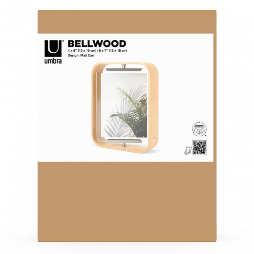 Фоторамка двухсторонняя Bellwood, 19х24, натуральное дерево