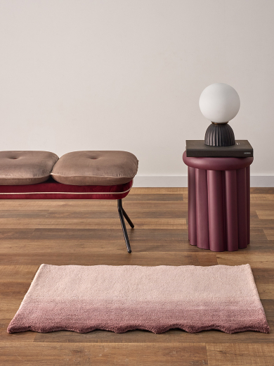 Ковер из шерсти Over Horizon цвета марсала из коллекции Trendy Ruffles