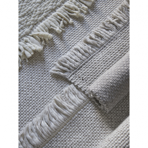 Ковер из переработанного пластика бежевого цвета из коллекции Ethnic, 70х160 см