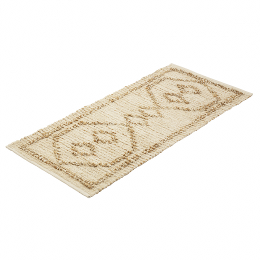 Ковер из джута и переработанного хлопка Kolkata из коллекции Ethnic, 70x160см