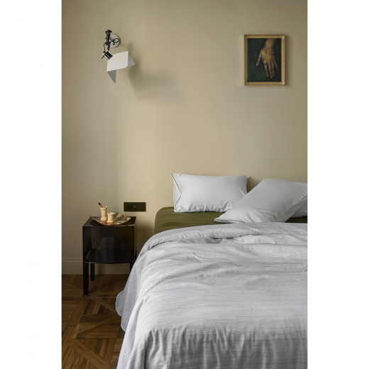 Комплект постельного белья из сатина из коллекции Meditation, olive, 200х220 см