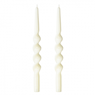 Набор из двух свечей кремового цвета из коллекции Essential, 35 см