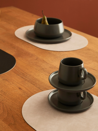 Салфетка сервировочная Pool, 30х45 см, черная/светло-серая