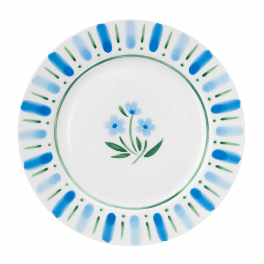 Тарелка десертная "Летний час", Ø20 см, голубая