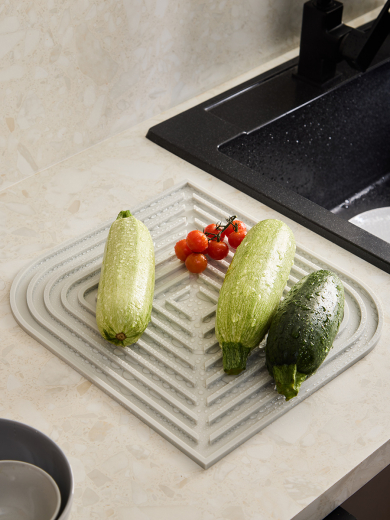 Коврик для сушки посуды Dry Flex, 34,5х31,5 см, графит