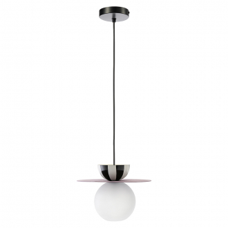 Светильник подвесной Anniken, Ø36х28 см, черный/белый/лиловый