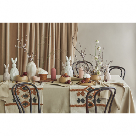 Декор из фарфора бежевого цвета Trendy Bunny из коллекции Easter Essential, 9,2х9,2x22,6 см