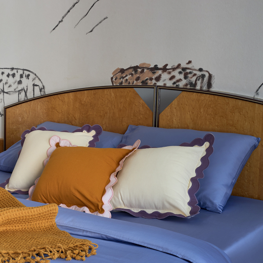 Комплект постельного белья из премиального сатина сиреневого цвета из коллекции Essential, 200х220 см