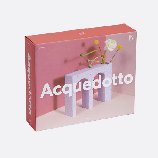 Ваза для цветов двойная Acquedotto, 22 см, лиловая