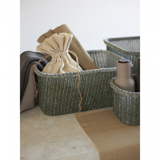 Набор из 4-х корзин для хранения Sustainable collection, оливковый