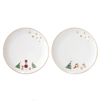 Набор десертных тарелок Let it snow, Nutcracker & Bird, Ø16 см, 2 шт.