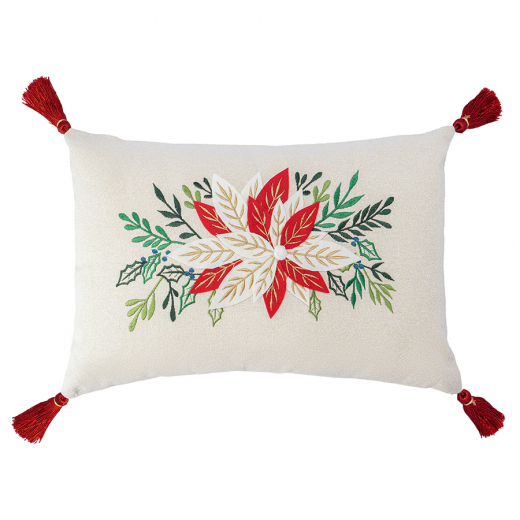 Подушка декоративная Зимний цветок из коллекции New Year Essential, 30x45см