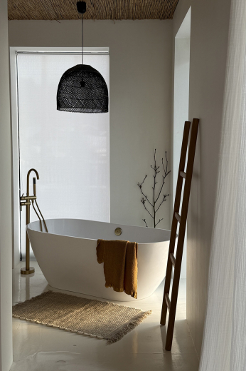 Полотенце банное из умягченной вафли цвета охры из коллекции Essential, 70x140 см