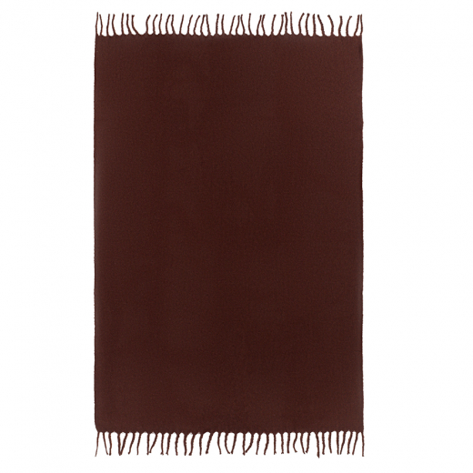 Плед мохеровый шоколадного цвета из коллекции Essential, 130х180 см